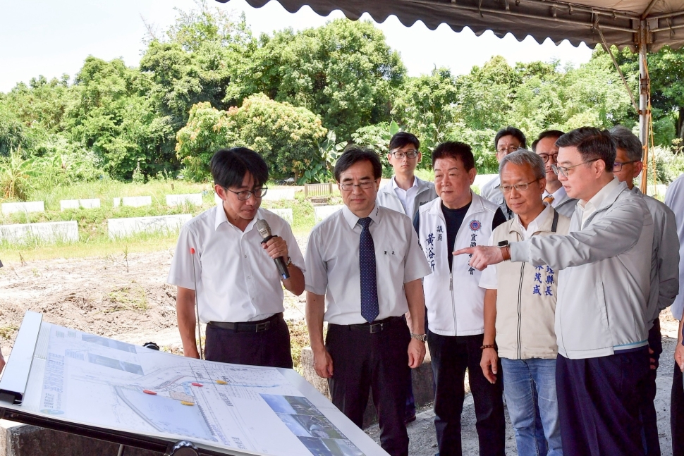 行政院長桌榮泰視察宜蘭溪洲抽水站工程