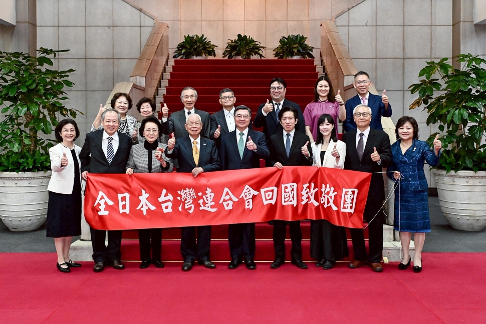 接見「全日本臺灣連合會回國致敬團」 卓揆盼臺日加強高科技領域合作 發揮加乘效果