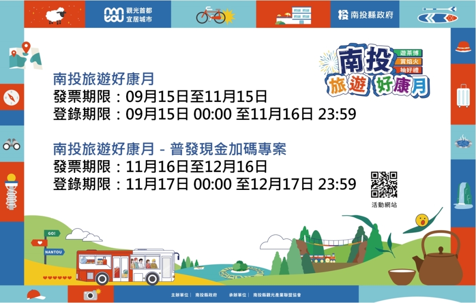 南投旅遊好康月登錄破億 再啟動普發現金加碼專案