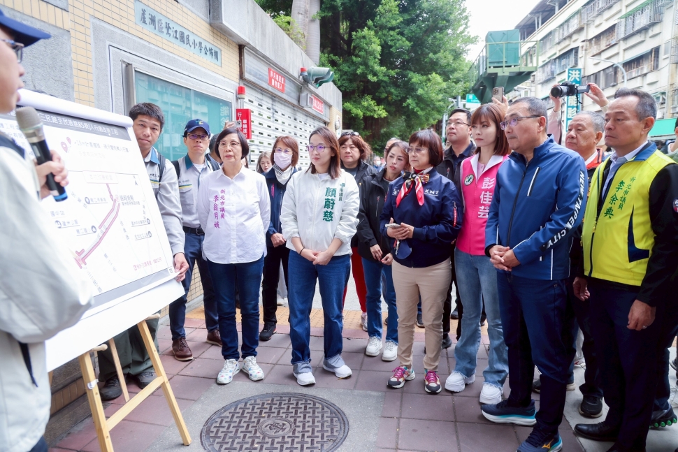 視察蘆洲民族路人行道改善工程 侯友宜：以人本打造安全通行環境