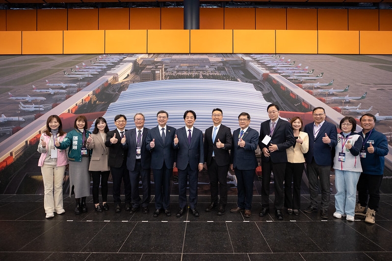 總統期許桃園機場第三航廈2027年如期如質完工　引領臺灣經濟再創高峰