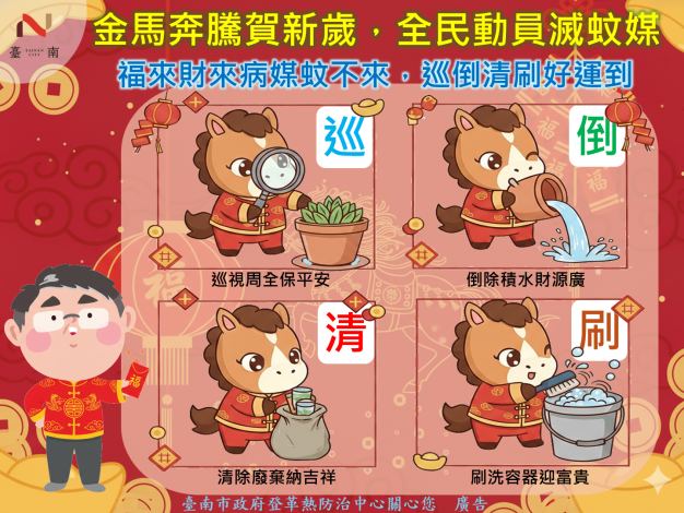 新春出遊防蚊不打烊！黃偉哲市長呼籲出國避冬、南北返鄉做好防蚊措施