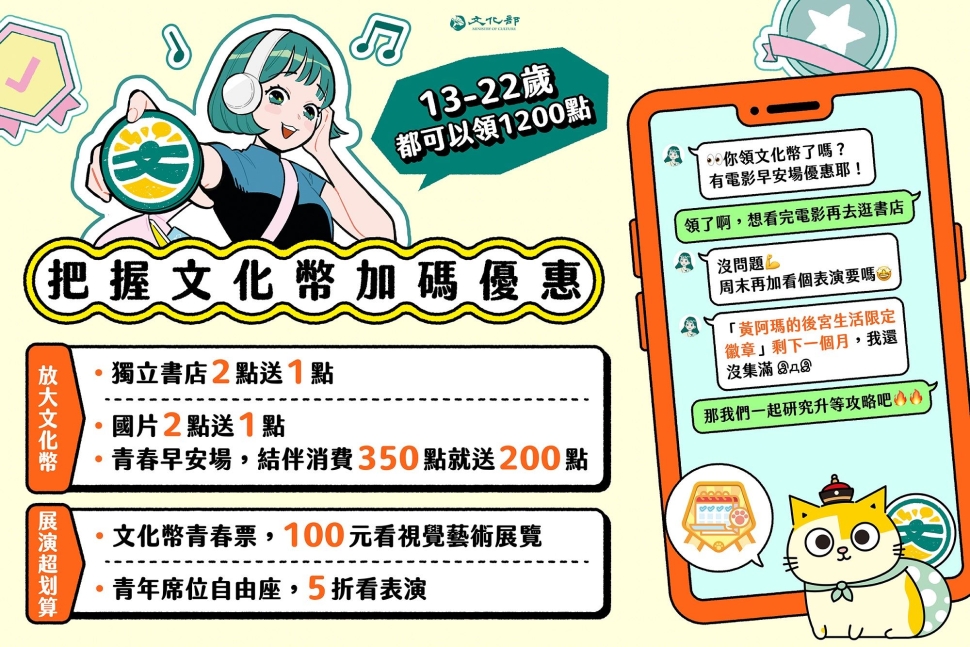 開學轉換心情首選 文化幣闖關集章 一起升級為「傳說」