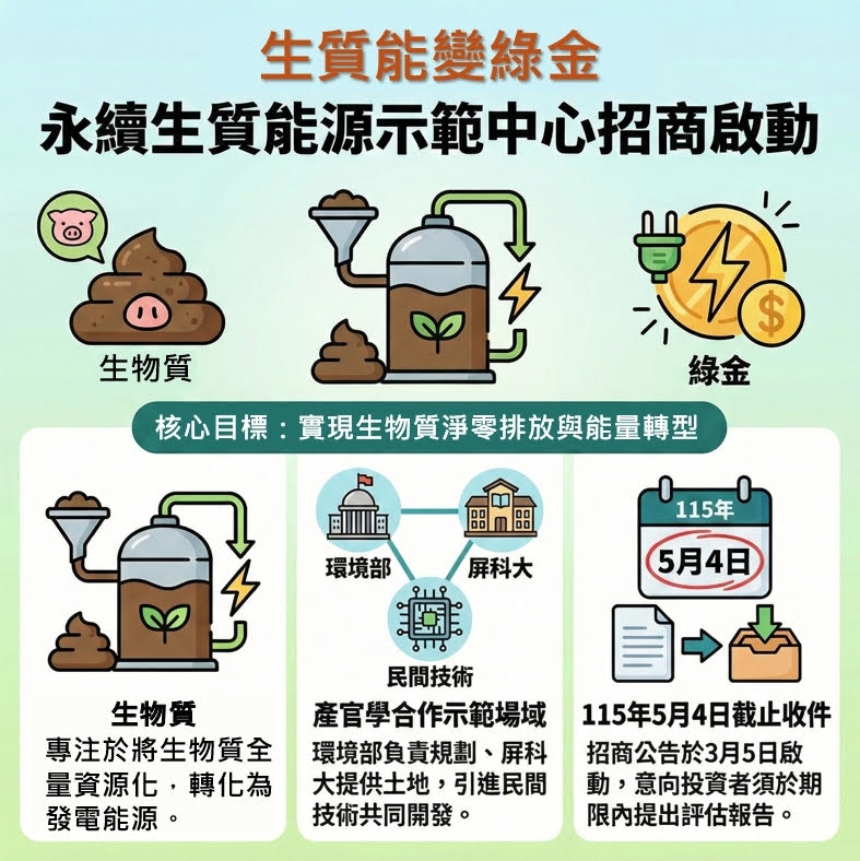 環境部攜手屏科大招商民間參與 打造技術研發與育才之示範基地