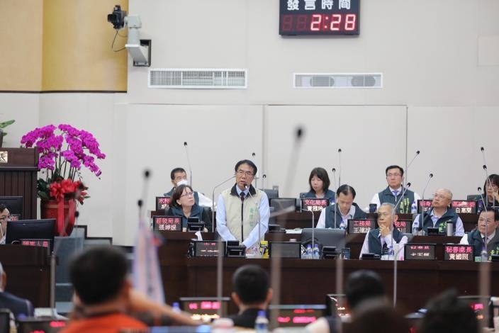 臺南市議會第4屆第7次定期會開幕 黃偉哲率局處首長列席