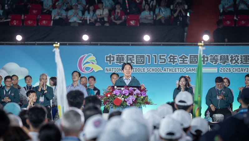 總統出席全中運開幕式　期勉選手超越自我、邁向國際為國爭光