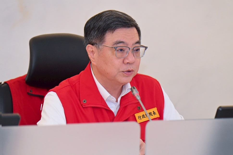 卓榮泰視察水利署防災中心　掌握水情及堰塞湖動態
