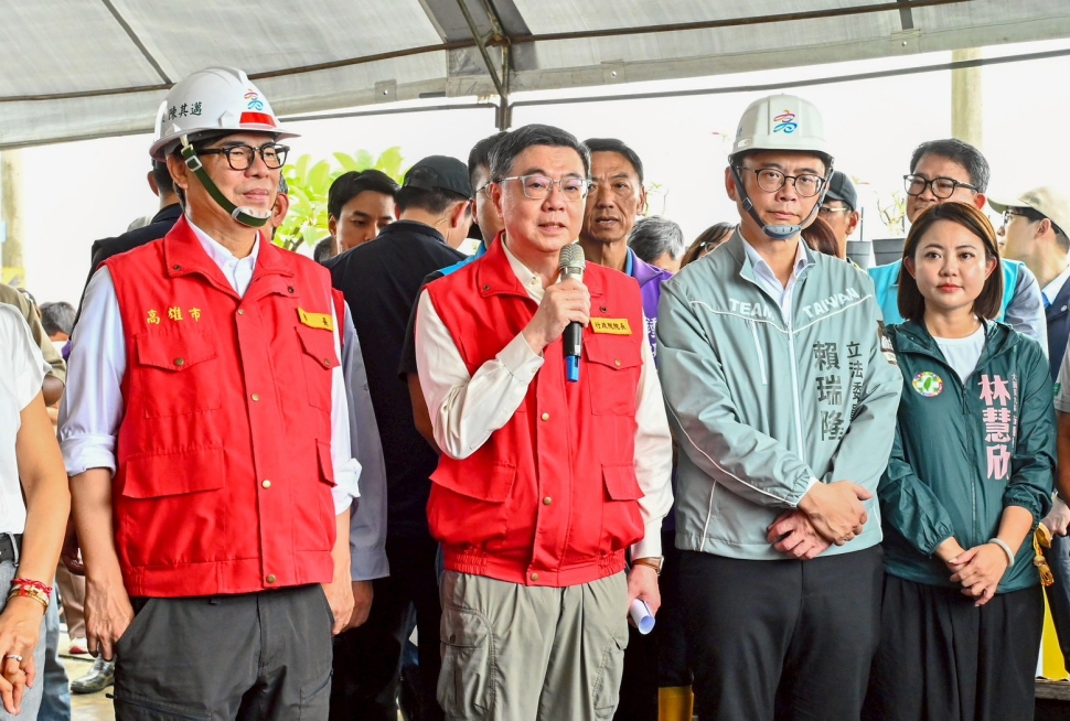 卓榮泰視察高雄農損及治水工程　強化農業照顧與防洪