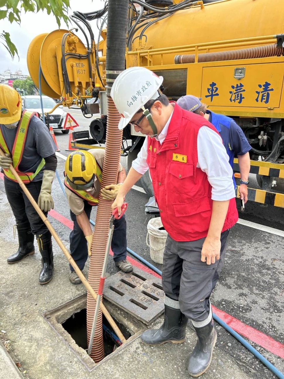 陳其邁巡視滯洪設施　防範西南風強降雨