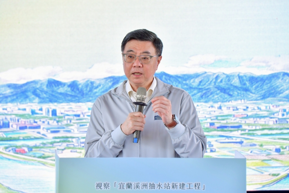 桌榮泰視察宜蘭溪洲抽水站工程　117年汛期前完工提升治水韌性