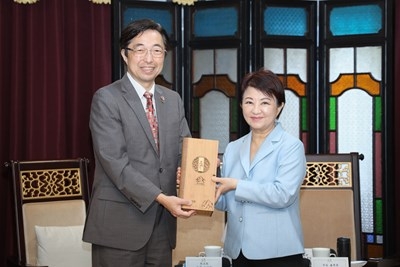 熊本縣知事木村敬首訪中市府　盧秀燕盼深化半導體等領域交流