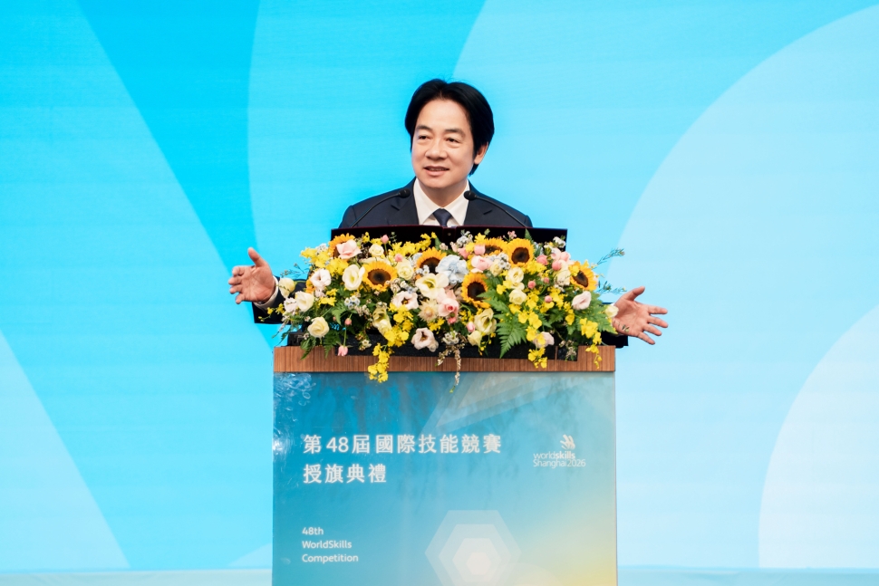 賴清德總統授旗勉勵53名國手　蓄勢迎戰第48屆國際技能競賽