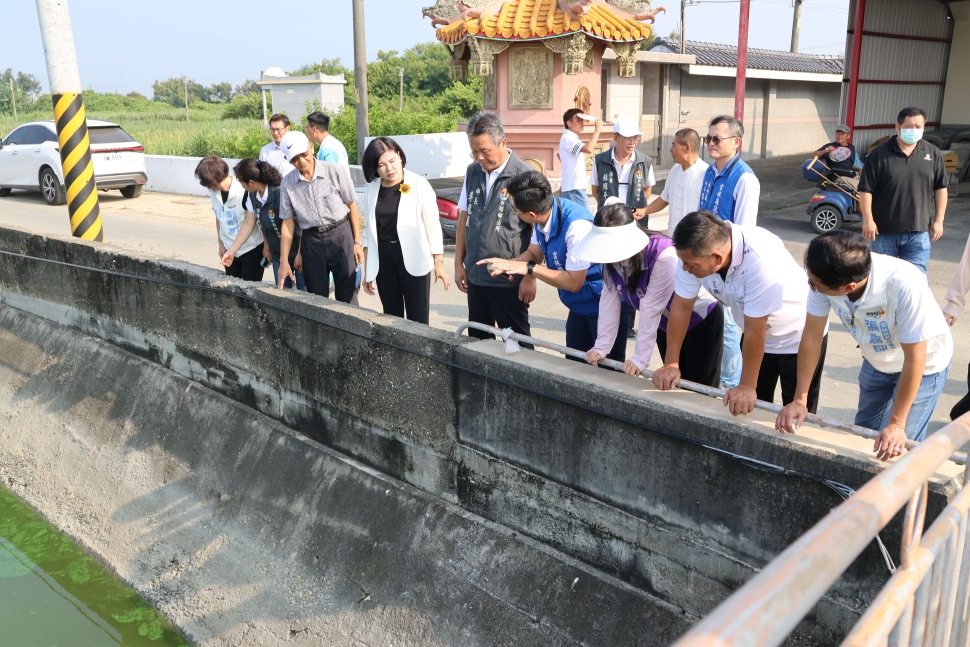 強化沿海防洪量能　張麗善縣長會勘外埔大排護岸改善工程