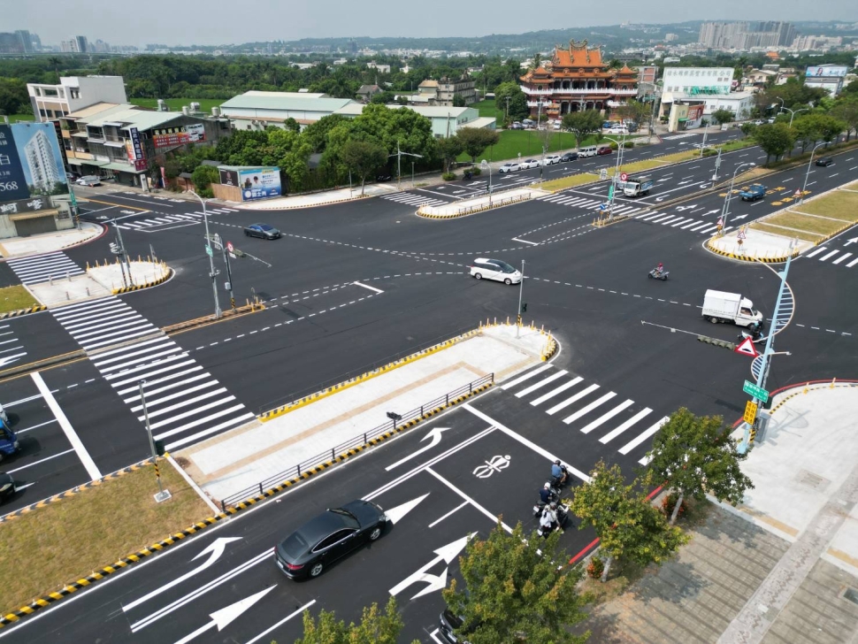環中路、黎明路80公尺路口改造完工　斥資1,950萬元改善通行環境
