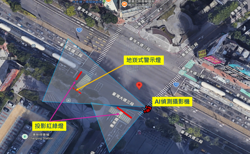 臺中市導入AI智慧行人安全警示系統　新光遠百商圈10月底啟用