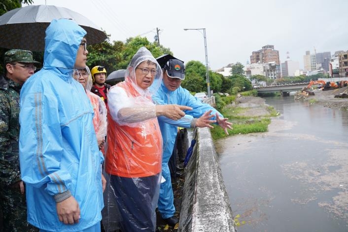 楊文科視察新竹縣防颱整備　加強豆子埔溪清淤及建築工地安全