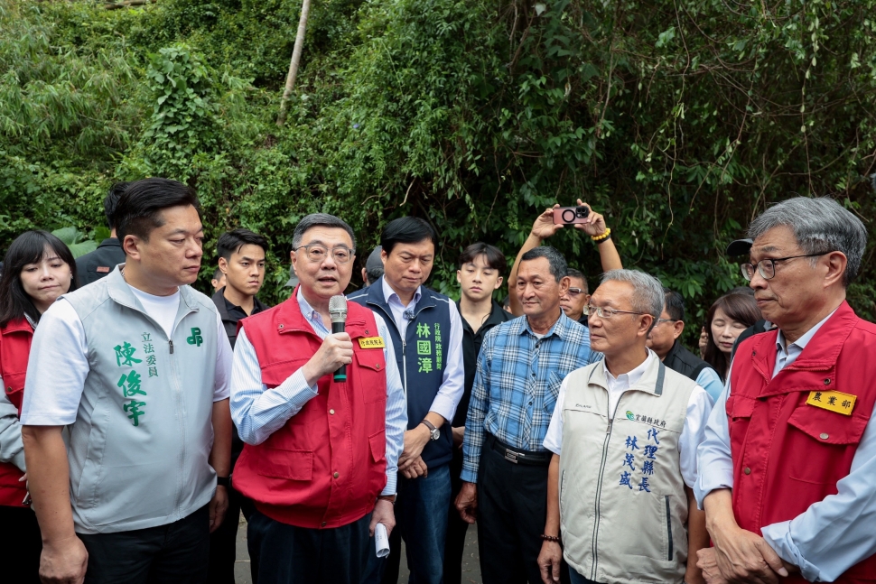 卓榮泰視察宜蘭茂谷柑及金柑災損　農業部將啟動救助措施協助農民復耕